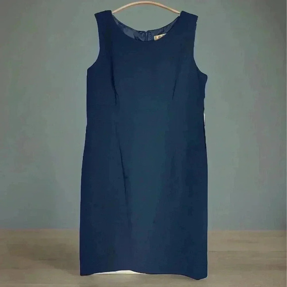 Kasper NEW W Tags Size 14  Black Sleeveless Sheath Dress With Back-Zip Close - Picture 6 of 6